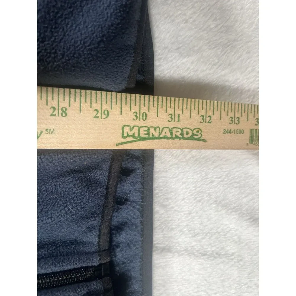 Timberland Jacket Mens XL Blue Full Zip Fleece Outdoor Hiking Chest Pocket Logo
